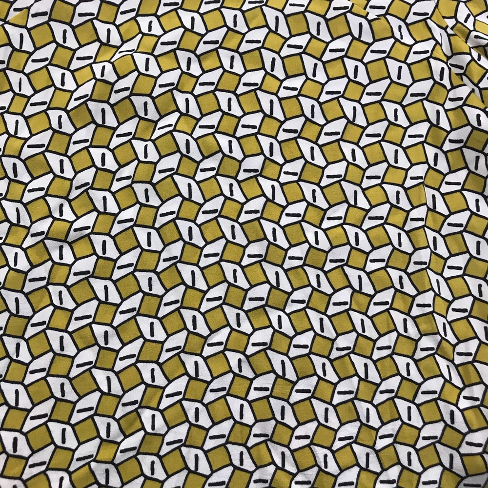 NWT Zara basic mustard geometric patterned Shirt … - image 4